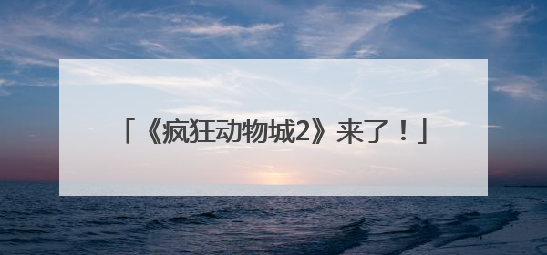 《疯狂动物城2》来了！
