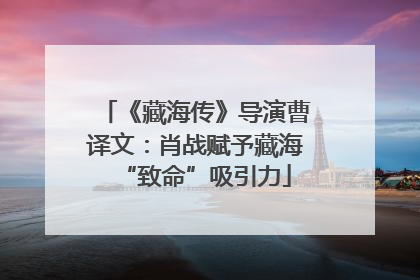 《藏海传》导演曹译文：肖战赋予藏海“致命”吸引力