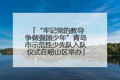“牢记党的教导 争做强国少年”青岛市示范性少先队入队仪式在崂山区举办