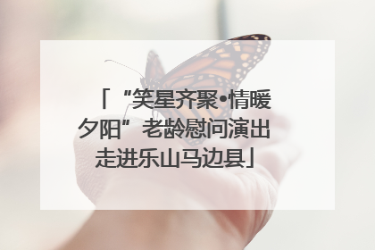 “笑星齐聚•情暖夕阳”老龄慰问演出走进乐山马边县