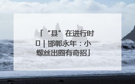 “县”在进行时⑬｜邯郸永年：小螺丝出圈有奇招