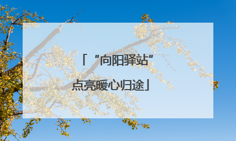 “向阳驿站”点亮暖心归途