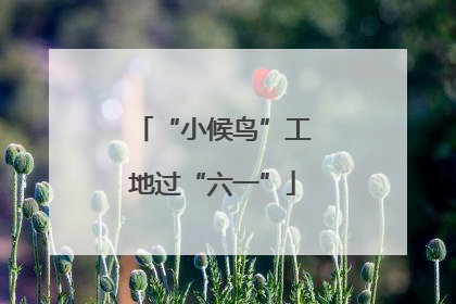 “小候鸟”工地过“六一”