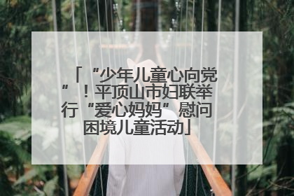 “少年儿童心向党”！平顶山市妇联举行“爱心妈妈”慰问困境儿童活动