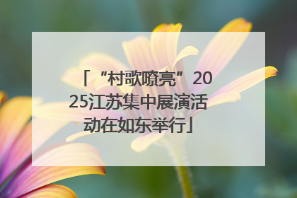 “村歌嘹亮”2025江苏集中展演活动在如东举行