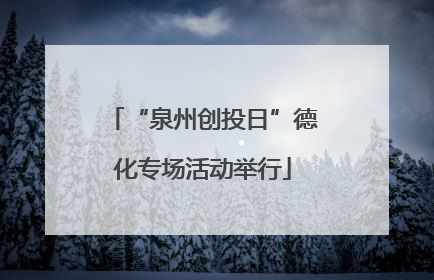 “泉州创投日”德化专场活动举行