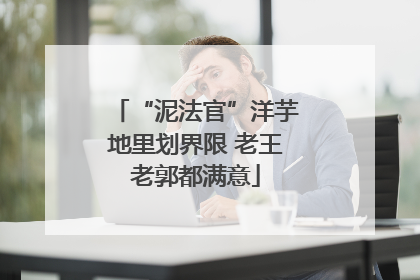 “泥法官”洋芋地里划界限 老王老郭都满意