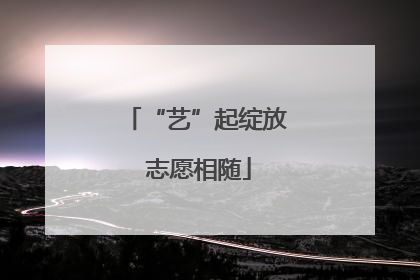 “艺”起绽放 志愿相随