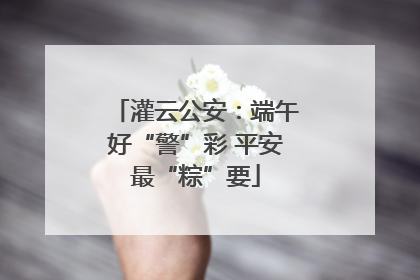 灌云公安：端午好“警”彩 平安最“粽”要