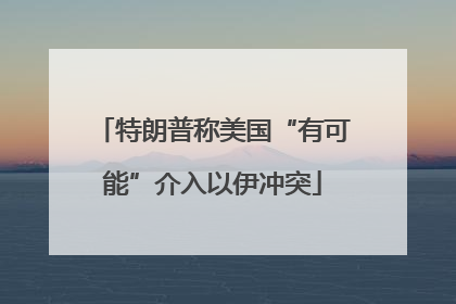 特朗普称美国“有可能”介入以伊冲突