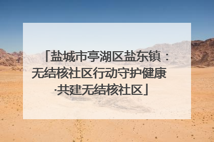 盐城市亭湖区盐东镇：无结核社区行动守护健康 ·共建无结核社区