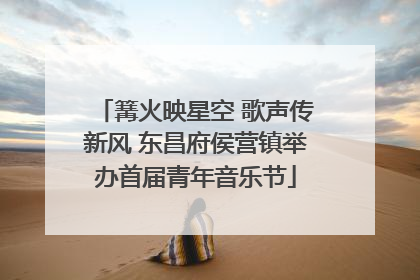 篝火映星空 歌声传新风 东昌府侯营镇举办首届青年音乐节