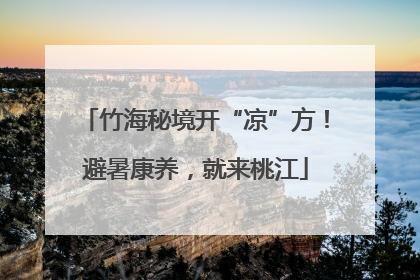 竹海秘境开“凉”方！避暑康养，就来桃江