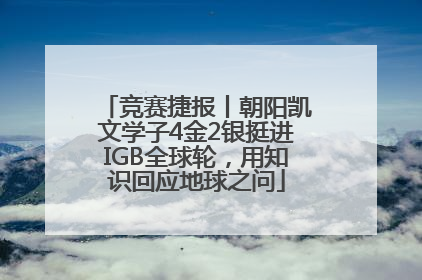 竞赛捷报丨朝阳凯文学子4金2银挺进IGB全球轮，用知识回应地球之问