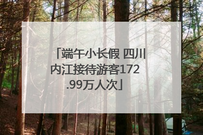 端午小长假 四川内江接待游客172.99万人次