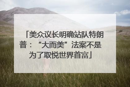 美众议长明确站队特朗普：“大而美”法案不是为了取悦世界首富