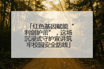 红色基因赋能“利剑护蕾”，这场沉浸式守护宣讲筑牢校园安全防线