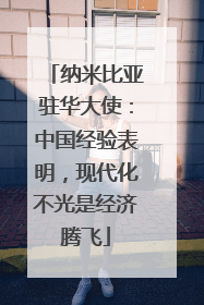 纳米比亚驻华大使：中国经验表明，现代化不光是经济腾飞