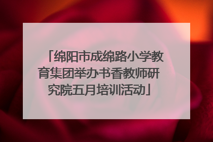 绵阳市成绵路小学教育集团举办书香教师研究院五月培训活动