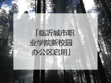临沂城市职业学院新校园办公区启用