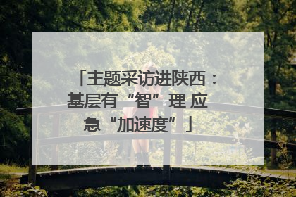 主题采访进陕西：基层有“智”理 应急“加速度”