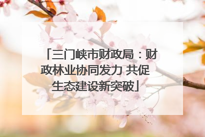 三门峡市财政局：财政林业协同发力 共促生态建设新突破