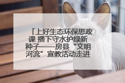 上好生态环保思政课 播下守水护绿新种子——房县“文明河流”宣教活动走进八一希望小学
