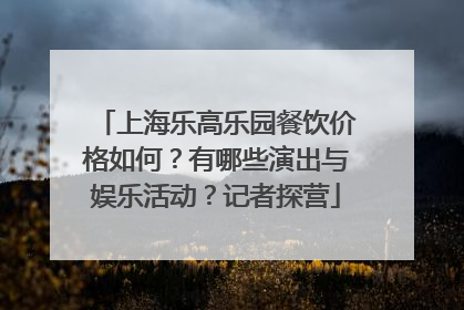 上海乐高乐园餐饮价格如何？有哪些演出与娱乐活动？记者探营
