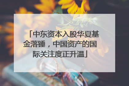 中东资本入股华夏基金落锤，中国资产的国际关注度正升温