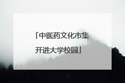 中医药文化市集开进大学校园