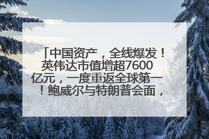 中国资产，全线爆发！英伟达市值增超7600亿元，一度重返全球第一！鲍威尔与特朗普会面，他们聊了什么？