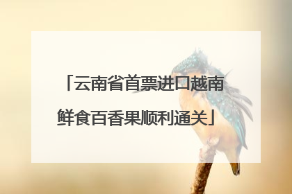 云南省首票进口越南鲜食百香果顺利通关
