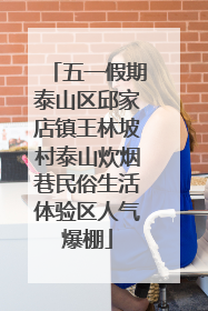 五一假期泰山区邱家店镇王林坡村泰山炊烟巷民俗生活体验区人气爆棚