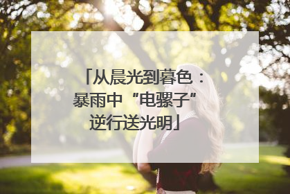 从晨光到暮色：暴雨中“电骡子”逆行送光明