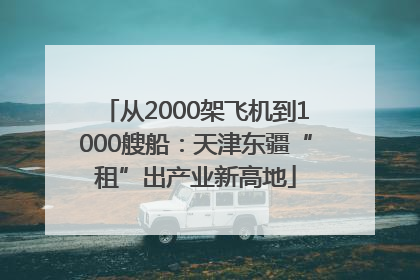 从2000架飞机到1000艘船：天津东疆“租”出产业新高地