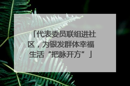 代表委员联组进社区，为银发群体幸福生活“把脉开方”