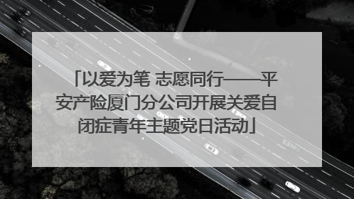 以爱为笔 志愿同行——平安产险厦门分公司开展关爱自闭症青年主题党日活动