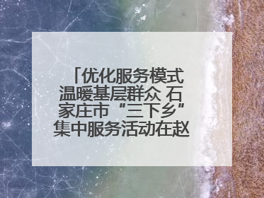 优化服务模式 温暖基层群众 石家庄市“三下乡”集中服务活动在赵县举行