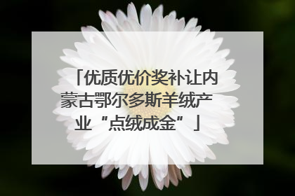 优质优价奖补让内蒙古鄂尔多斯羊绒产业“点绒成金”