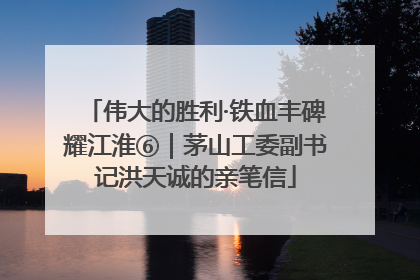伟大的胜利·铁血丰碑耀江淮⑥｜茅山工委副书记洪天诚的亲笔信