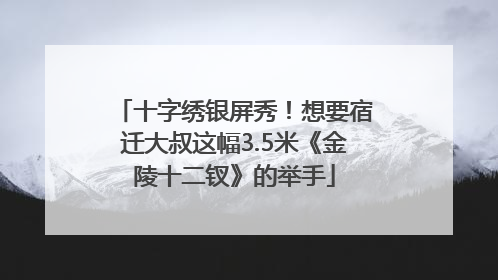 十字绣银屏秀！想要宿迁大叔这幅3.5米《金陵十二钗》的举手