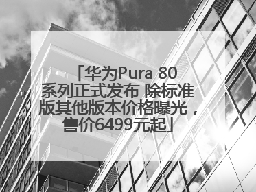 华为Pura 80系列正式发布 除标准版其他版本价格曝光，售价6499元起
