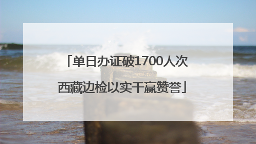 单日办证破1700人次 西藏边检以实干赢赞誉