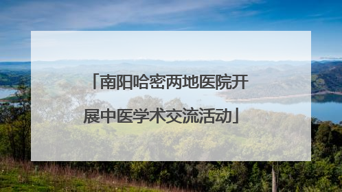 南阳哈密两地医院开展中医学术交流活动