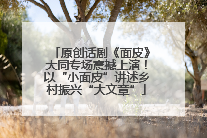 原创话剧《面皮》大同专场震撼上演！以“小面皮”讲述乡村振兴“大文章”