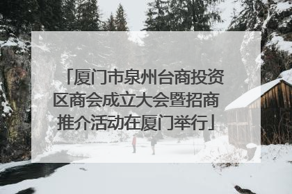 厦门市泉州台商投资区商会成立大会暨招商推介活动在厦门举行