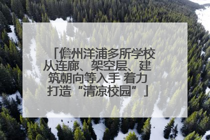儋州洋浦多所学校从连廊、架空层、建筑朝向等入手 着力打造“清凉校园”