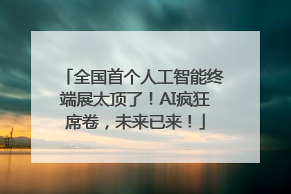 全国首个人工智能终端展太顶了！AI疯狂席卷，未来已来！