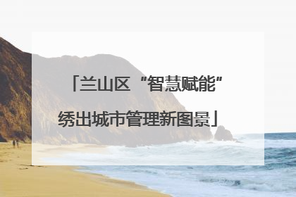 兰山区“智慧赋能”绣出城市管理新图景