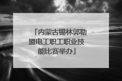 内蒙古锡林郭勒盟电工职工职业技能比赛举办